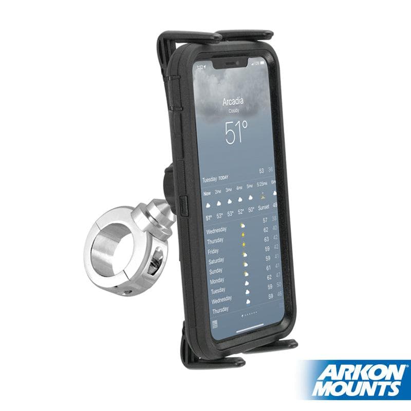 Arkon Slim-Grip® Ultra Premium Aluminum Motorcycle Handlebar Phone and Midsize Tablet Mount