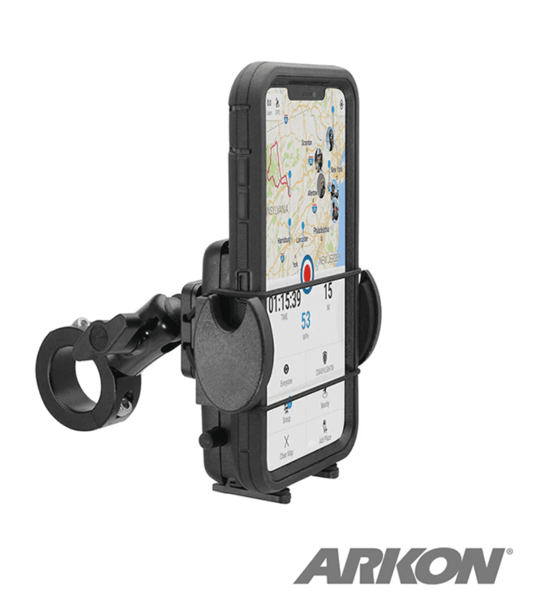 Arkon Mega Grip™ Premium Aluminum Motorcycle Handlebar Smartphone Mount