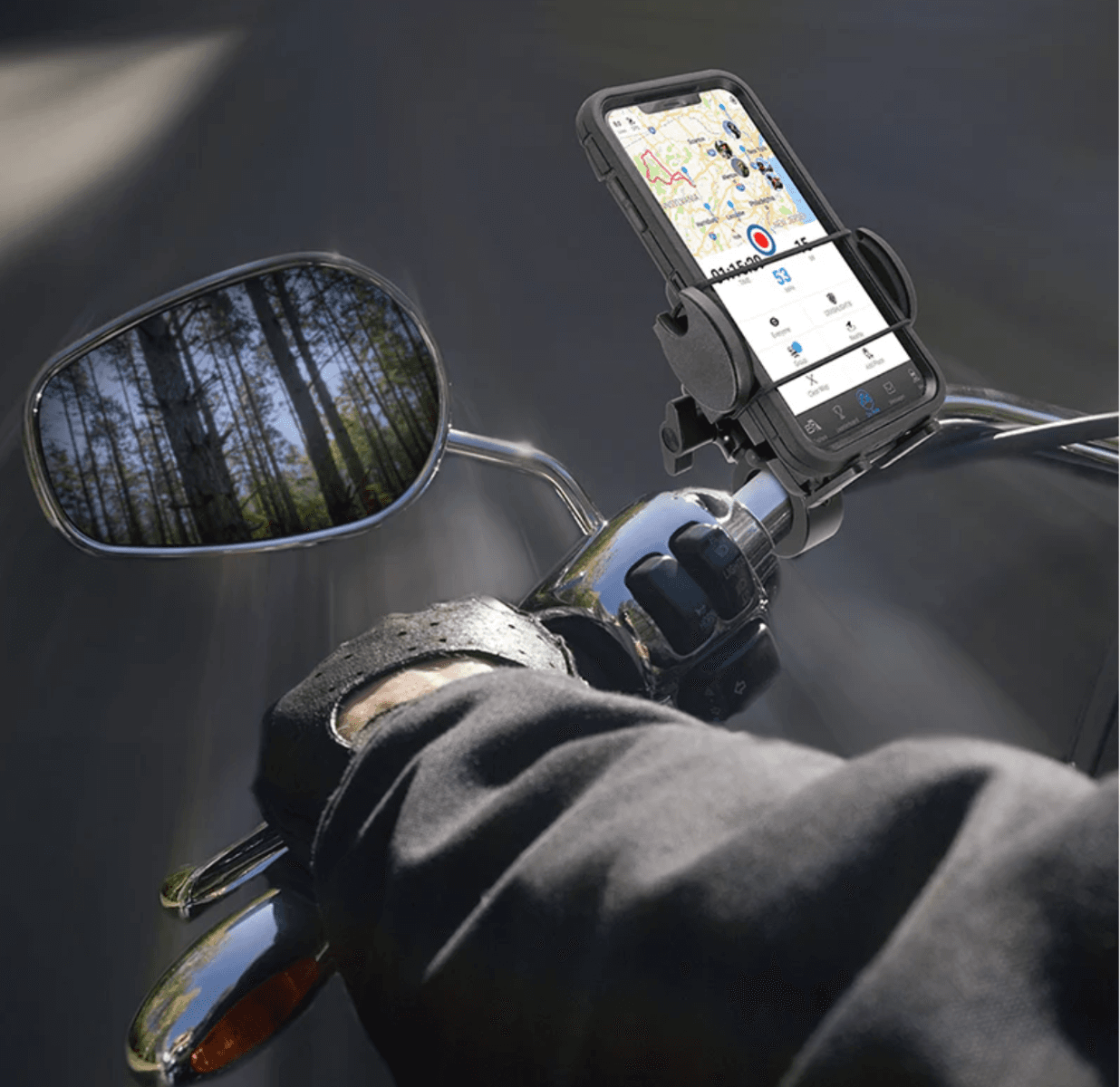 Arkon Mega Grip™ Premium Aluminum Motorcycle Handlebar Smartphone Mount