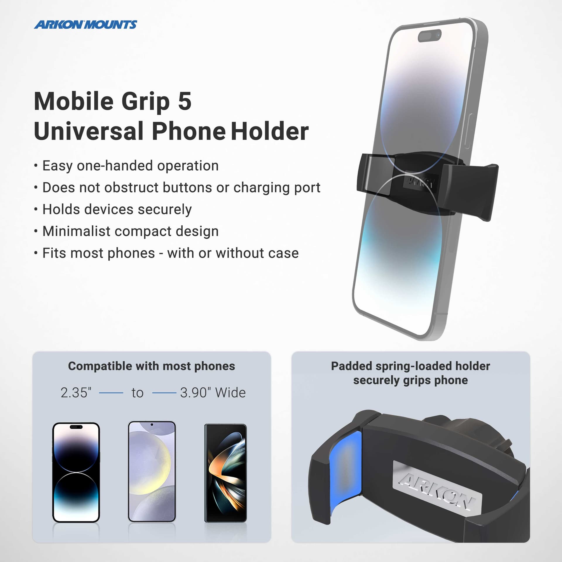 Arkon Mobile Grip 5 Universal Phone Holder