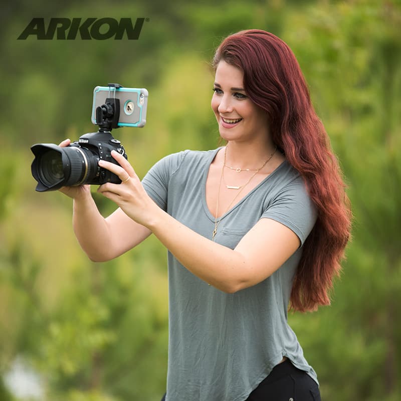 Arkon Camera Hot Shoe Phone Mount for iPhone 6S 6 Plus 6S 6 5S Galaxy Note 5 4