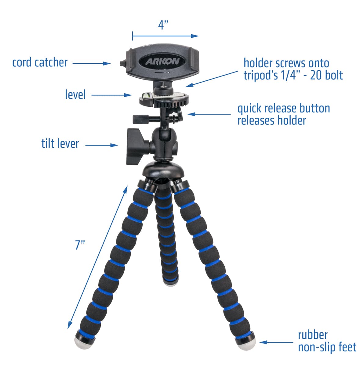 Arkon 11inch Tripod Smartphone Holder