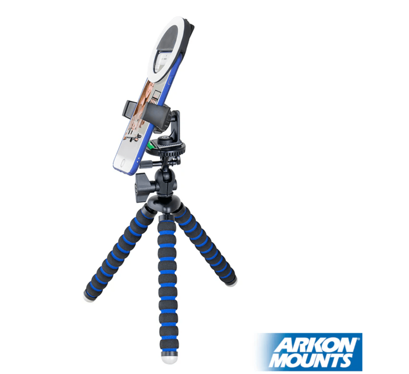 Arkon Phone Tripod Mount and LED Ring Light Bundle