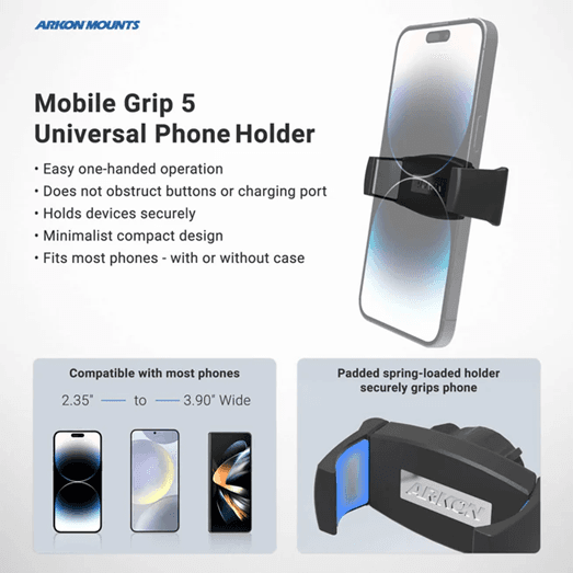 Arkon Mobile Grip 5 Holder with Cup Holder Mount