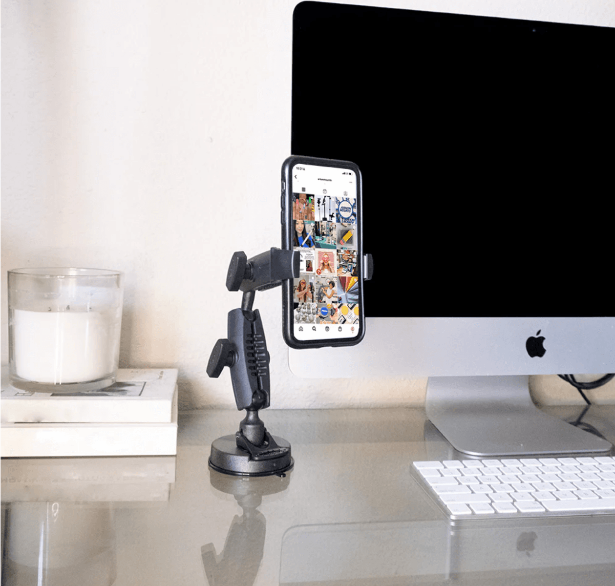 Arkon Mobile Grip 5 Robust Phone Mount Holder for iPhone, Galaxy, and Note