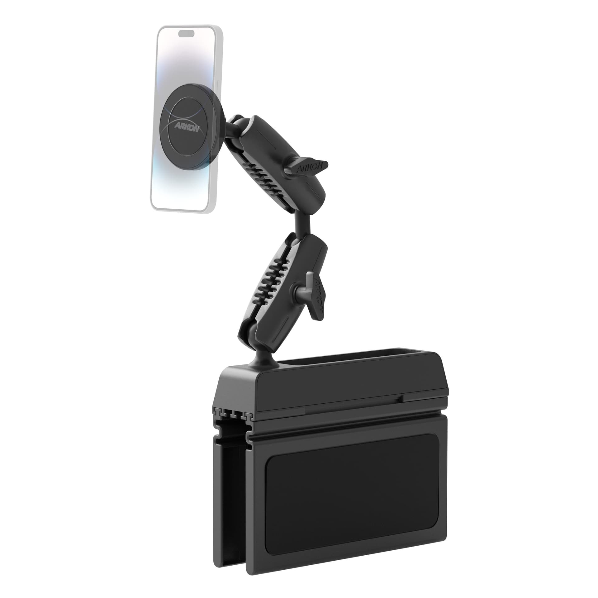 Arkon Magnetic Holder with Seat Wedge Mount and Dual Shaft Arm - MagSafe Compatible