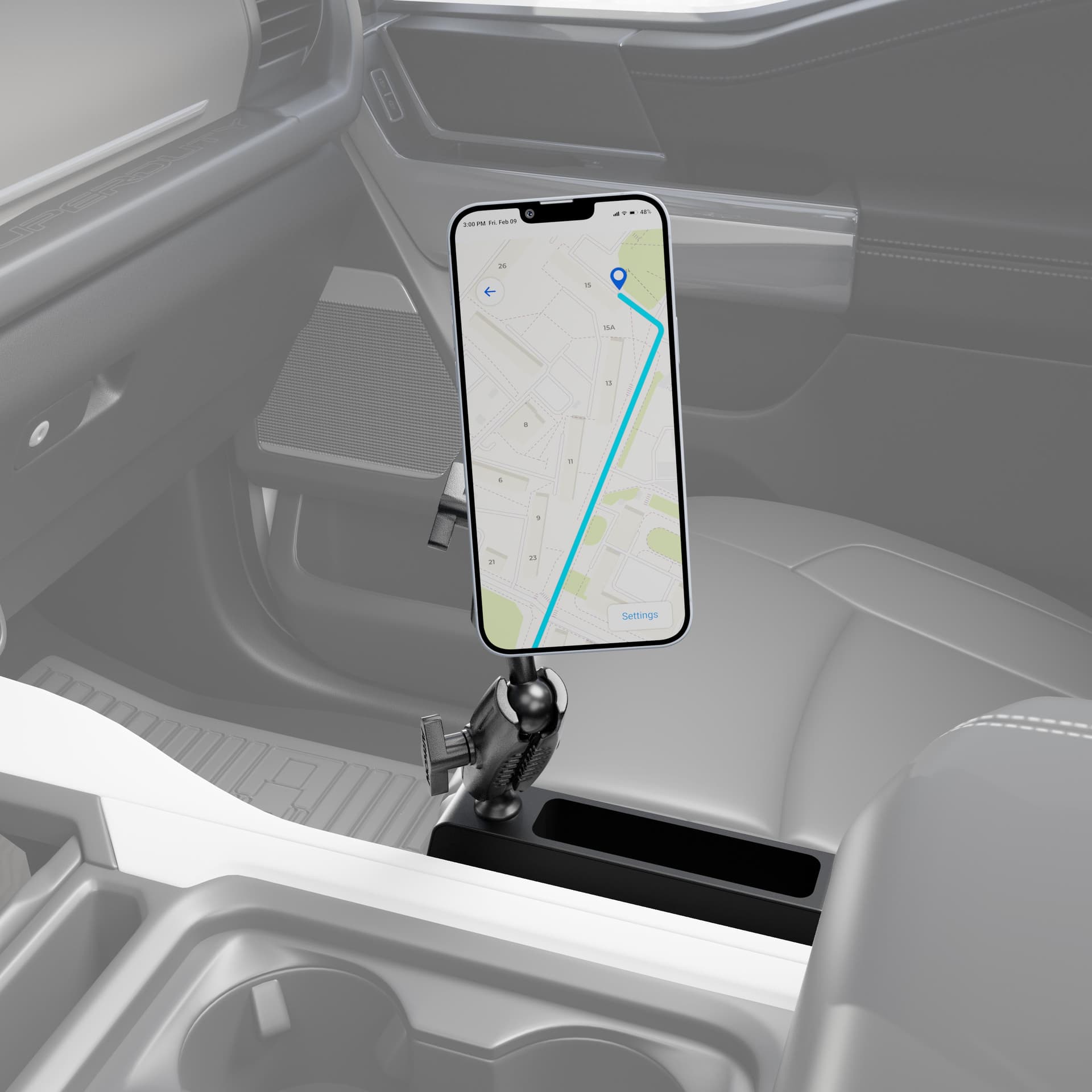 Arkon Magnetic Holder with Seat Wedge Mount and Dual Shaft Arm - MagSafe Compatible - Image 2