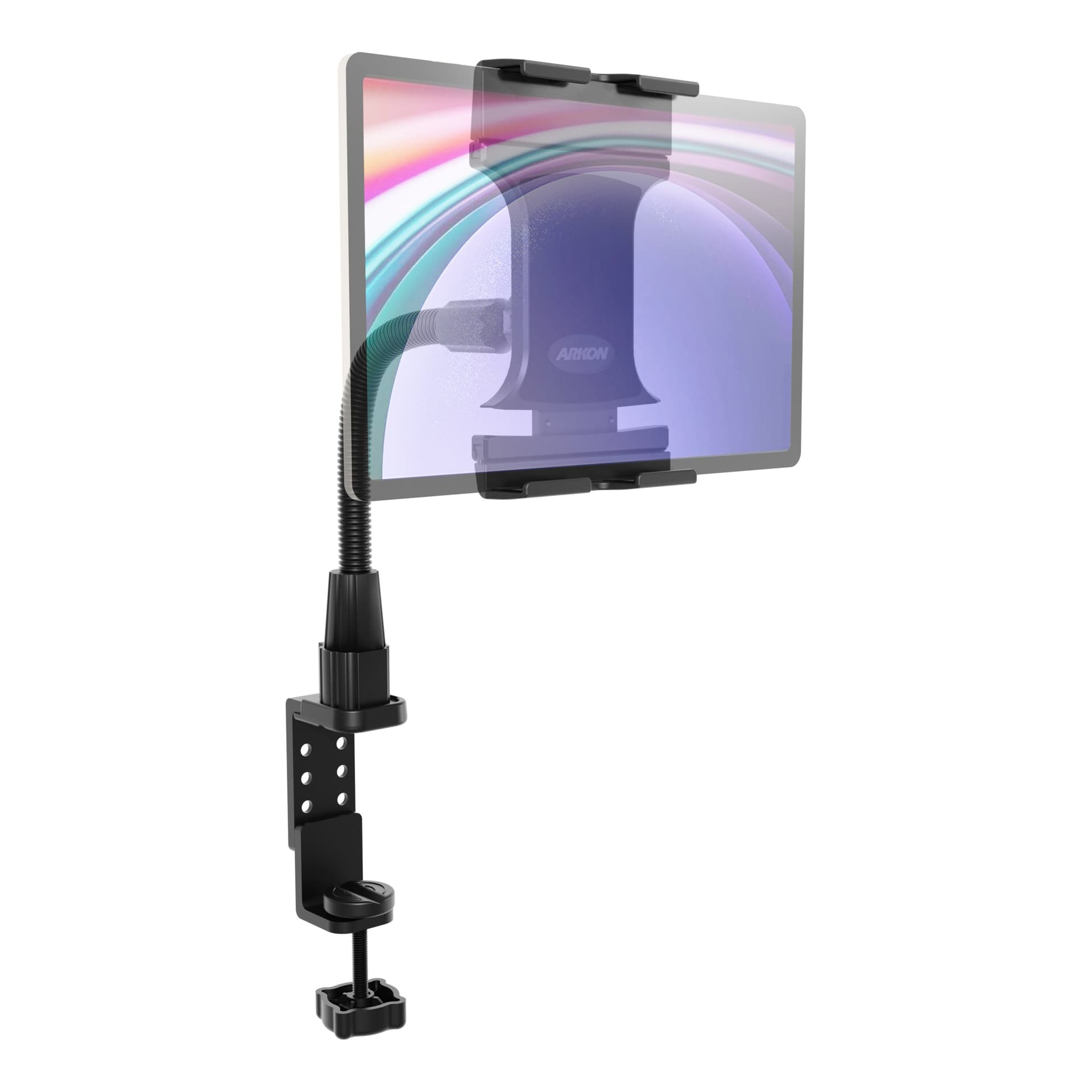Arkon Slim-Grip® Ultra Pro POS Tablet Mount with 12” Gooseneck Clamp - Image 1