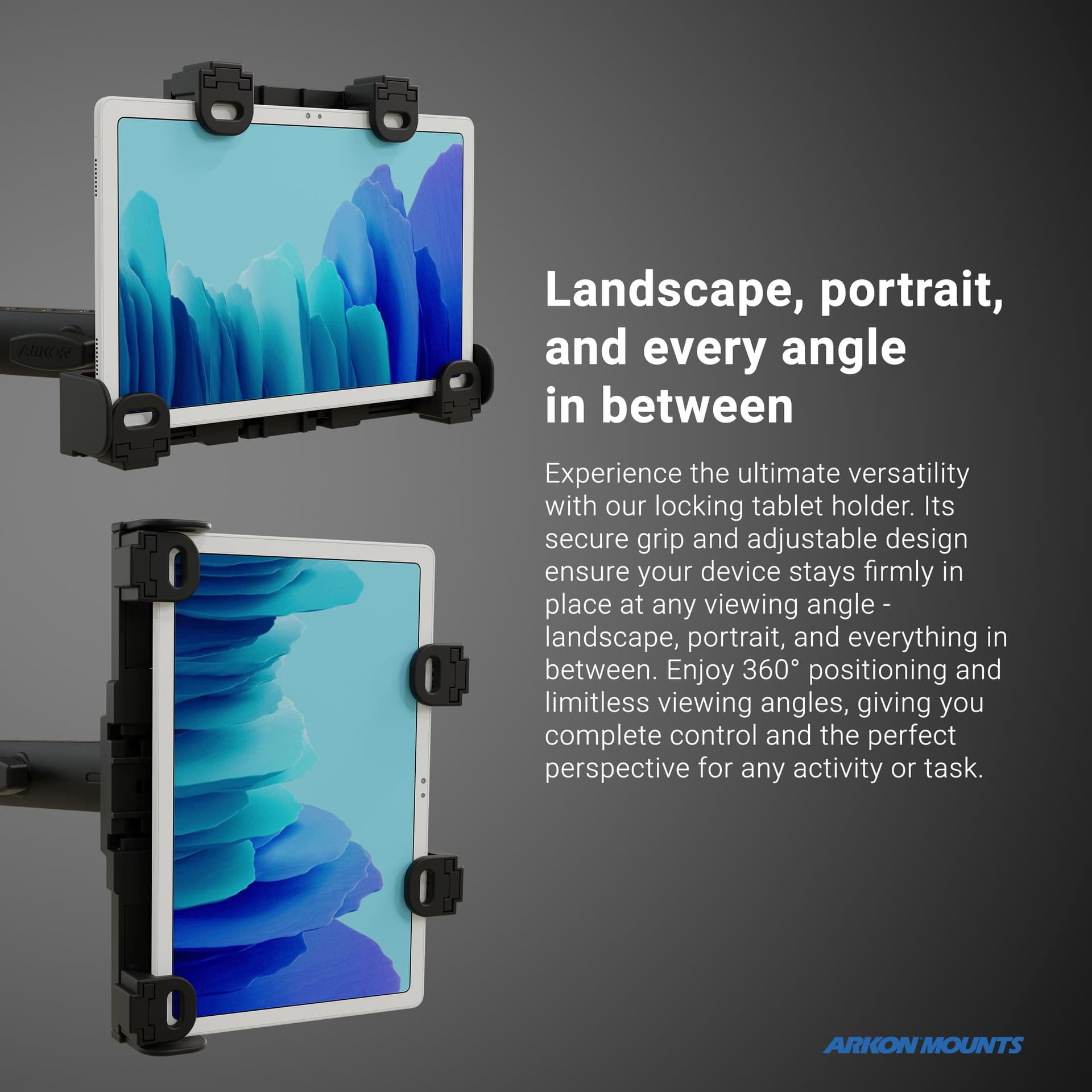 Arkon LockVise™ Locking POS Tablet Mount with Clamp Mount - Image 5