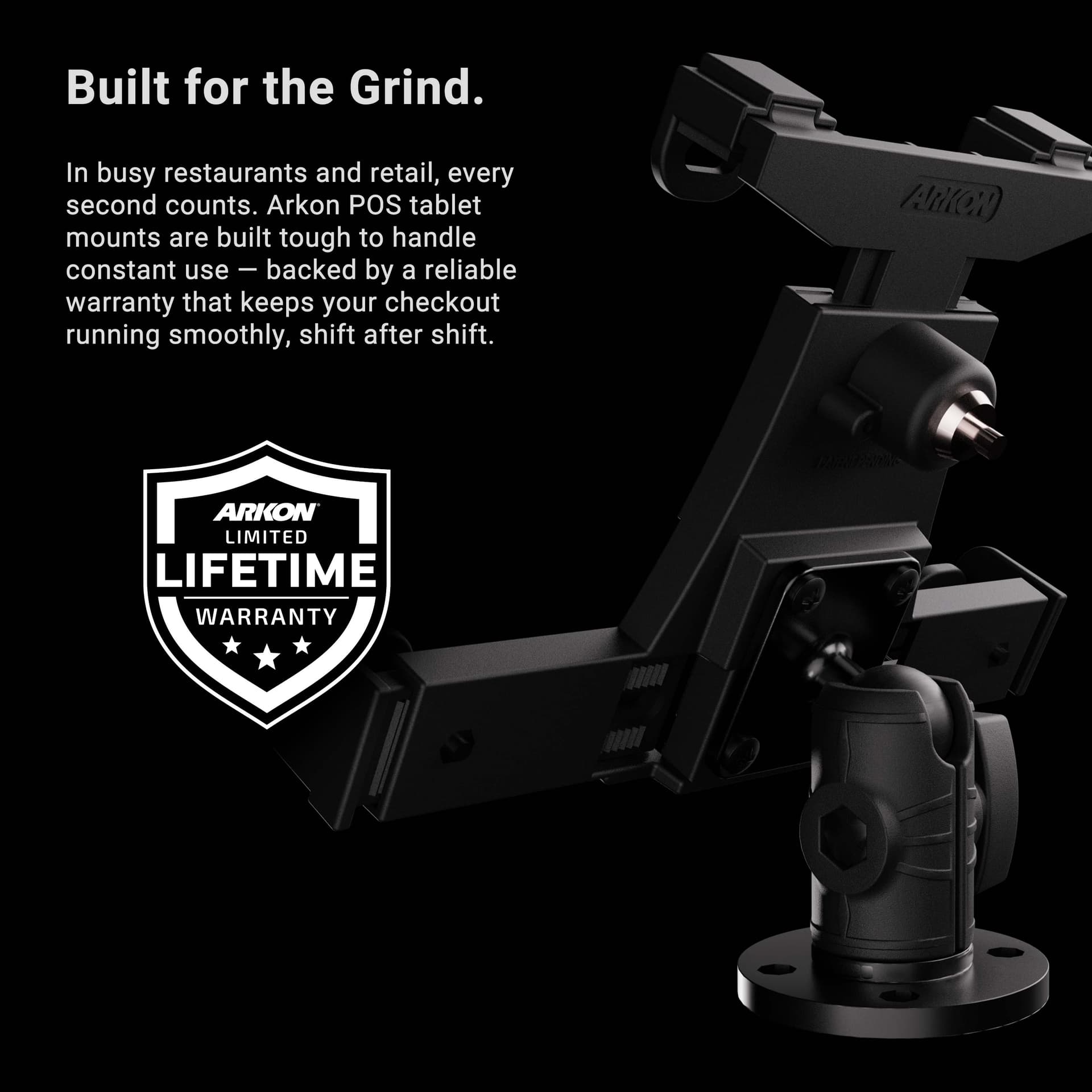 Arkon LockVise™ POS Drill-Base Locking Tablet Mount - Image 10