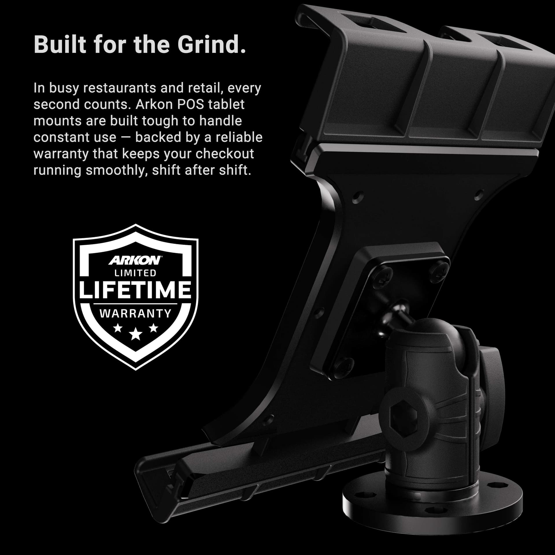 Arkon Slim-Grip® Ultra Pro POS Drill-Base Tablet Mount - Image 9