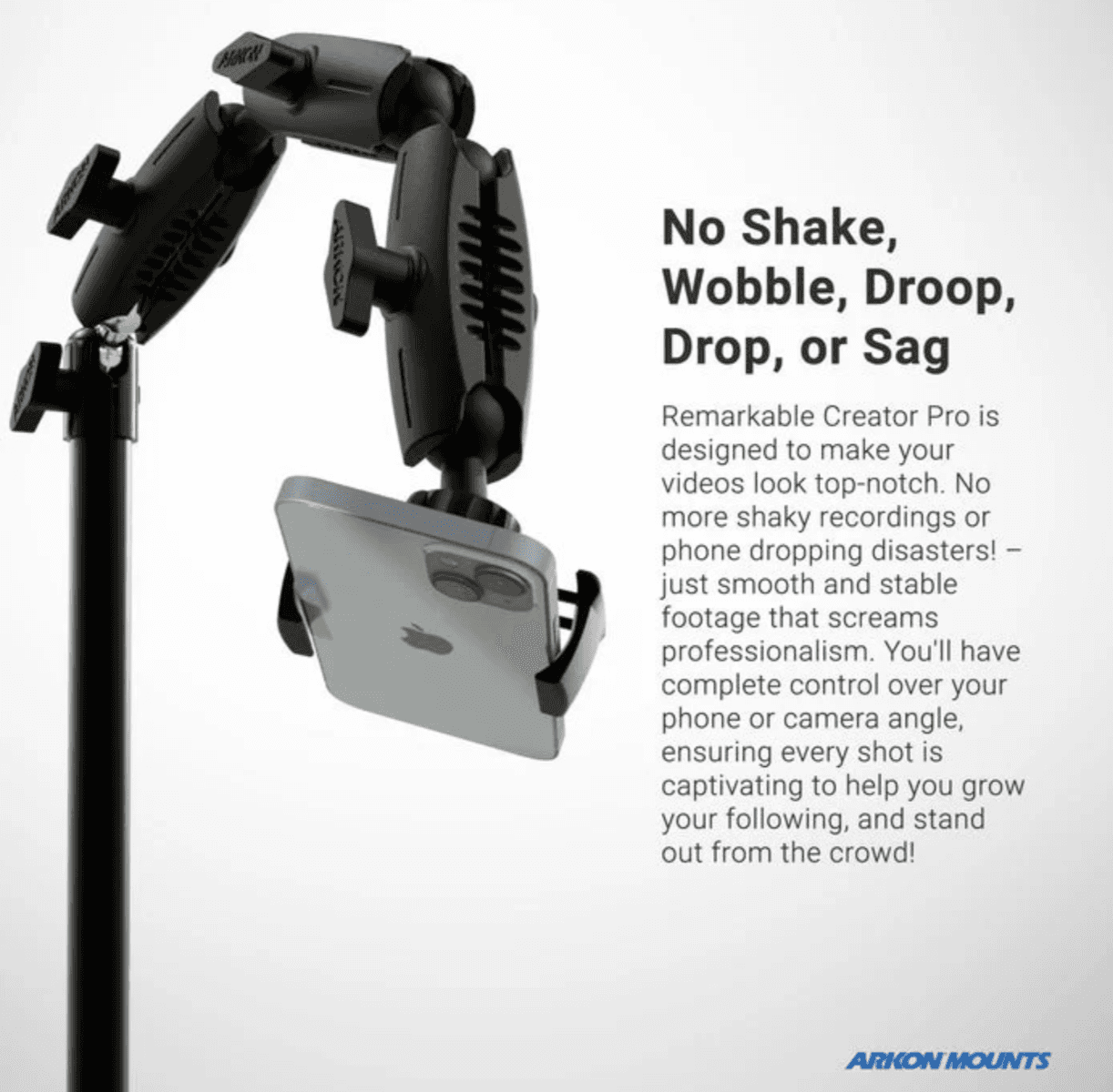 Arkon Remarkable Creator™ Pro+Plus with Pink Extension Pole