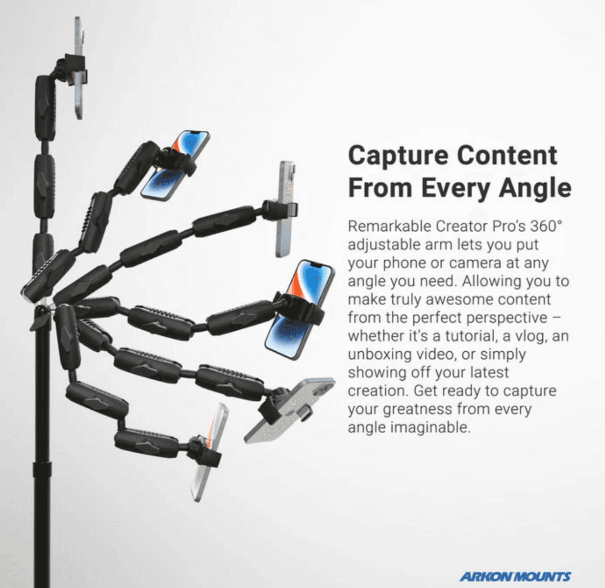 Arkon Remarkable Creator™ Pro+Plus with Pink Extension Pole