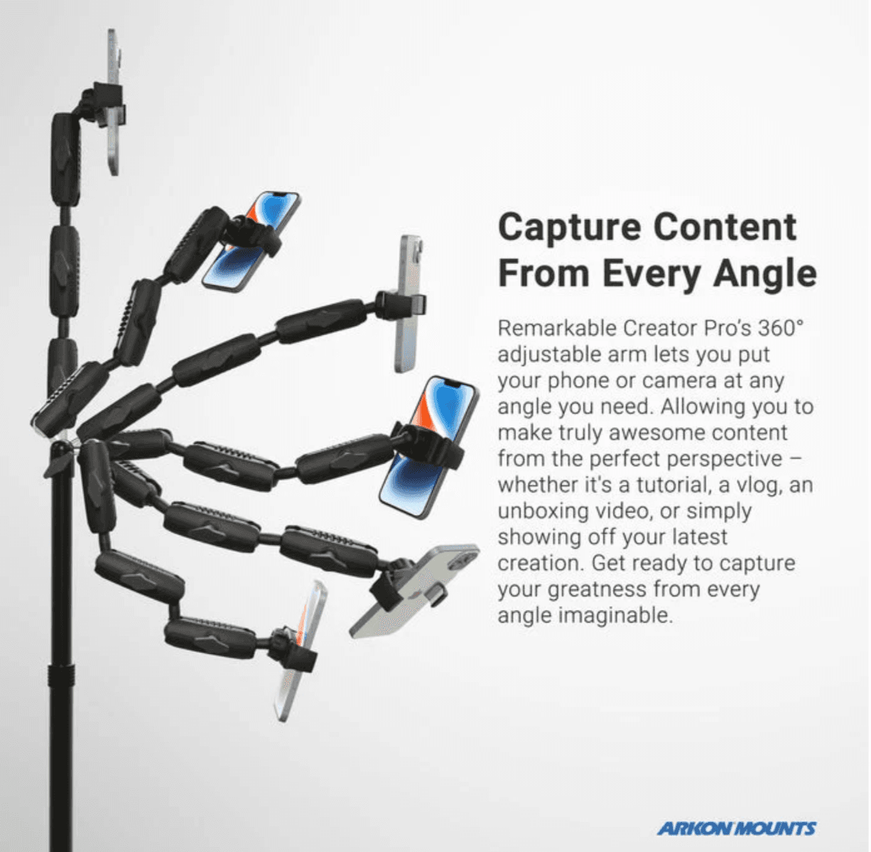 Arkon Remarkable Creator™ Pro+Plus with Teal Extension Pole