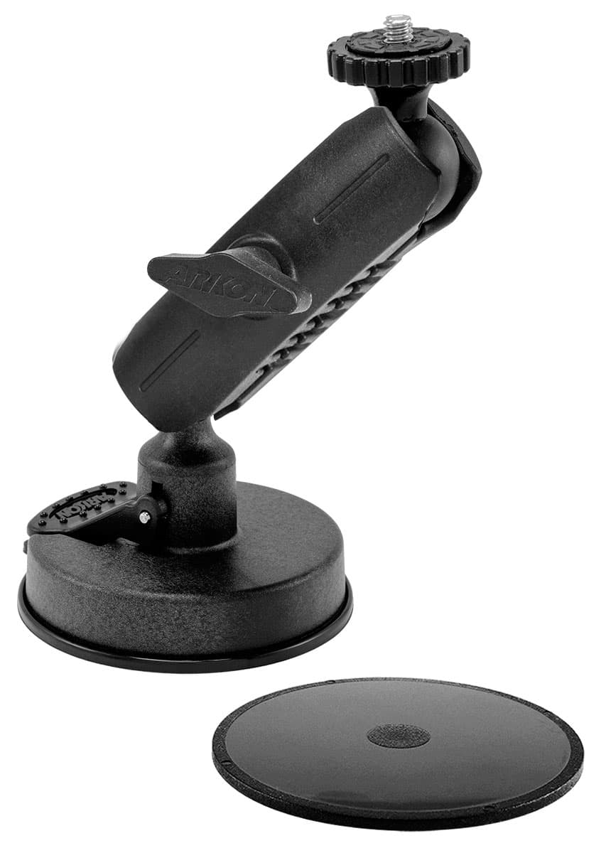 Arkon Robust Mount Series - Sticky Suction Windshield or Dash Camera Mount with Dash Disk