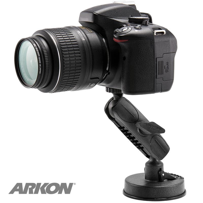 Arkon Robust Mount Series Heavy-Duty Windshield Suction Mounting Pedestal with 1/4in-20 Camera Head