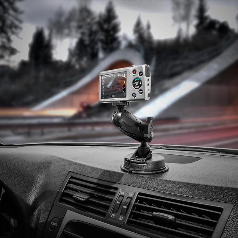 Arkon Robust Mount Series Heavy-Duty Windshield Suction Mounting Pedestal with 1/4in-20 Camera Head