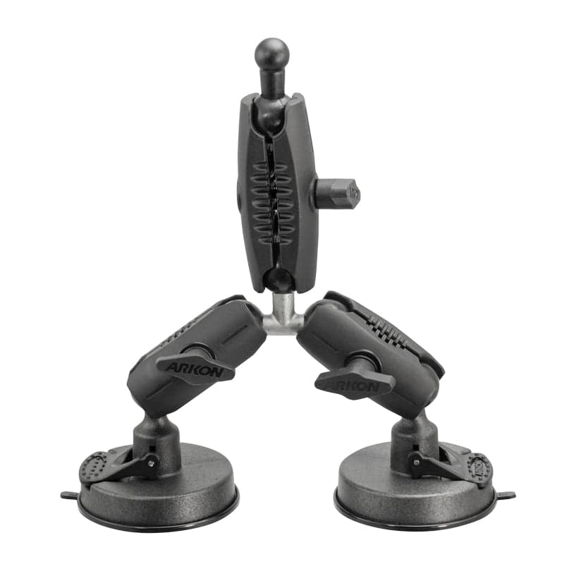 Arkon Triple Robust Double Windshield Suction Mount - 17mm Ball Compatible