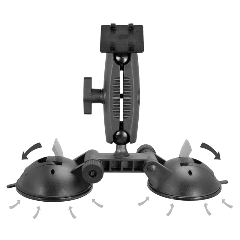 Arkon Robust™ Double Windshield Suction Mount - 4-Prong Pattern Compatible