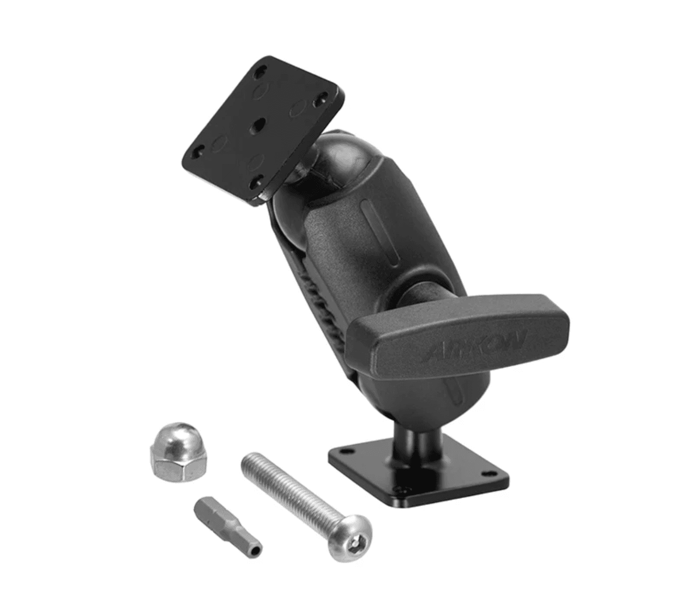 Arkon Robust™ 5.4 inch Metal AMPS Mount with Security Hardware - 38mm (1.5 inch) Ball Compatible