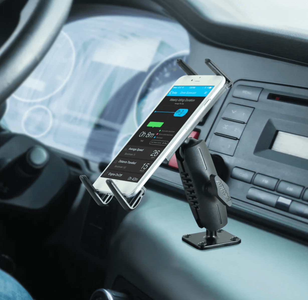 Arkon Slim-Grip® Ultra Robust Tablet or Phone Mount with Metal AMPS Base