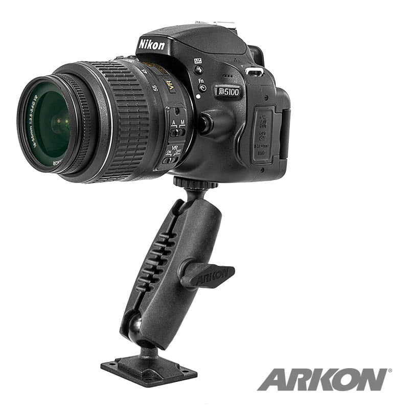 Arkon Robust Mount Series Heavy-Duty 4-Hole AMPS to 1/4in-20 Threaded Camera Bolt Mounting Pedestal