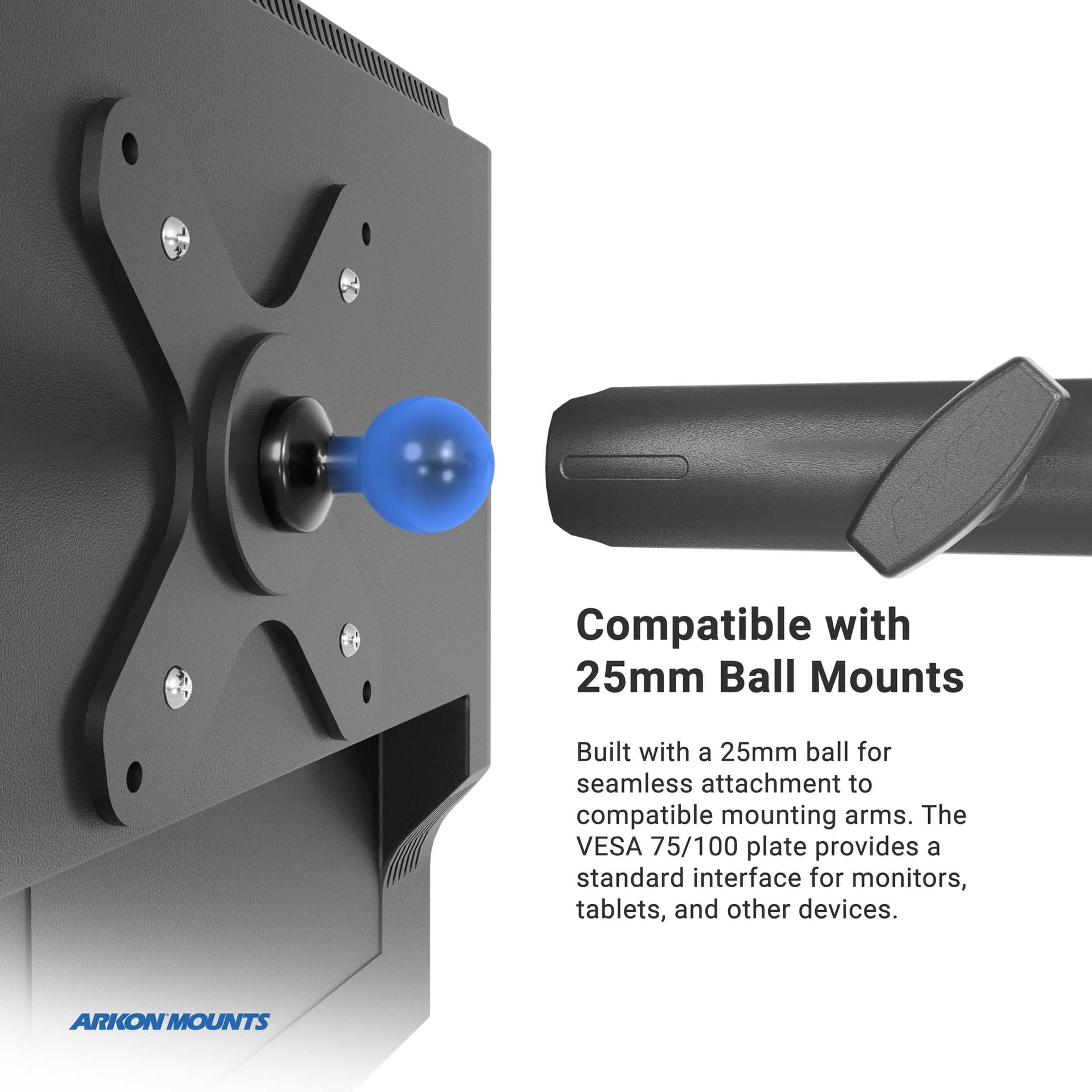 Arkon 18" Seat Rail Mount with VESA Mounting Pattern - Image 5