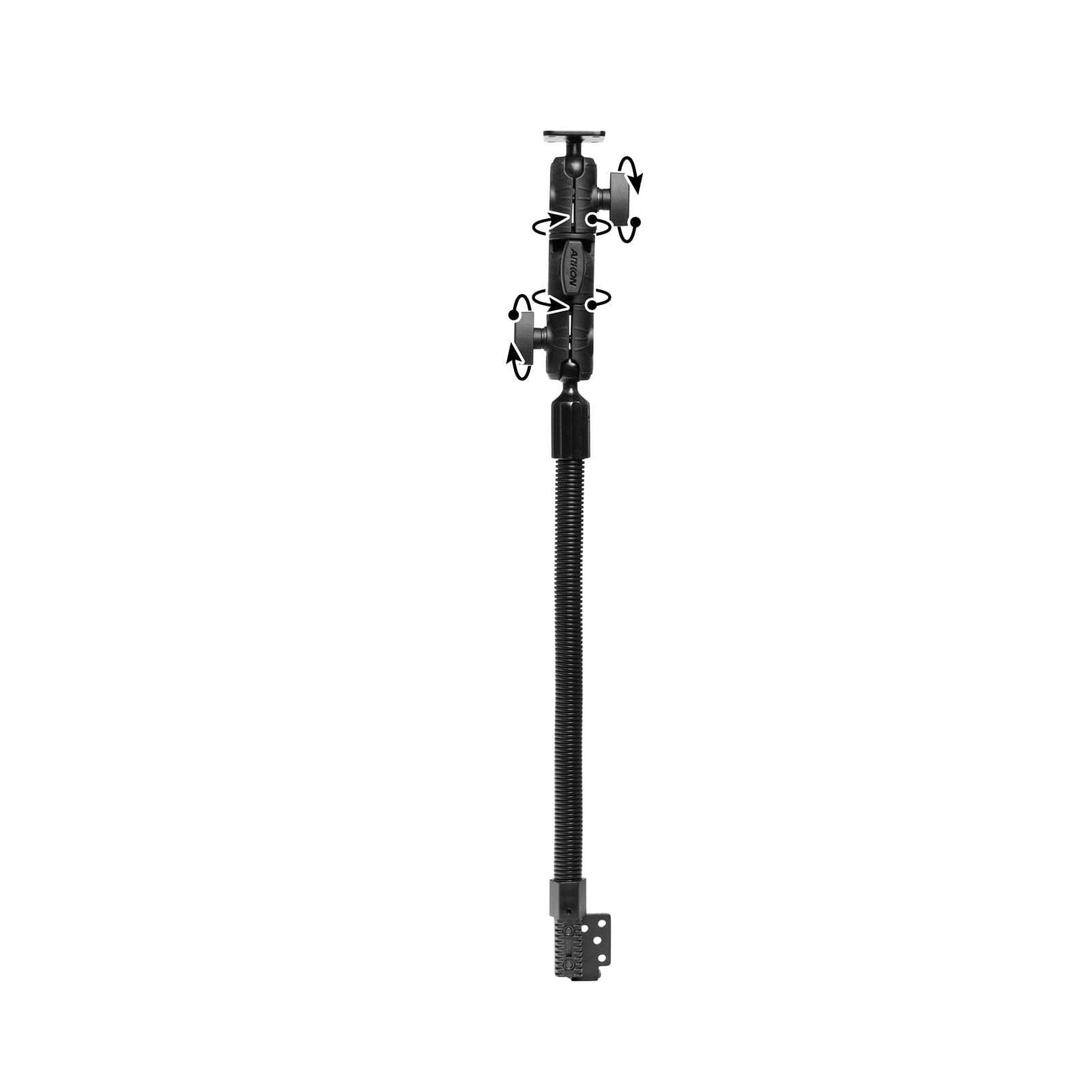 Arkon OCTO™ Ratcheting Arm with 18" Heavy-Duty Seat Rail Mount with AMPS Mounting Pattern - Image 4