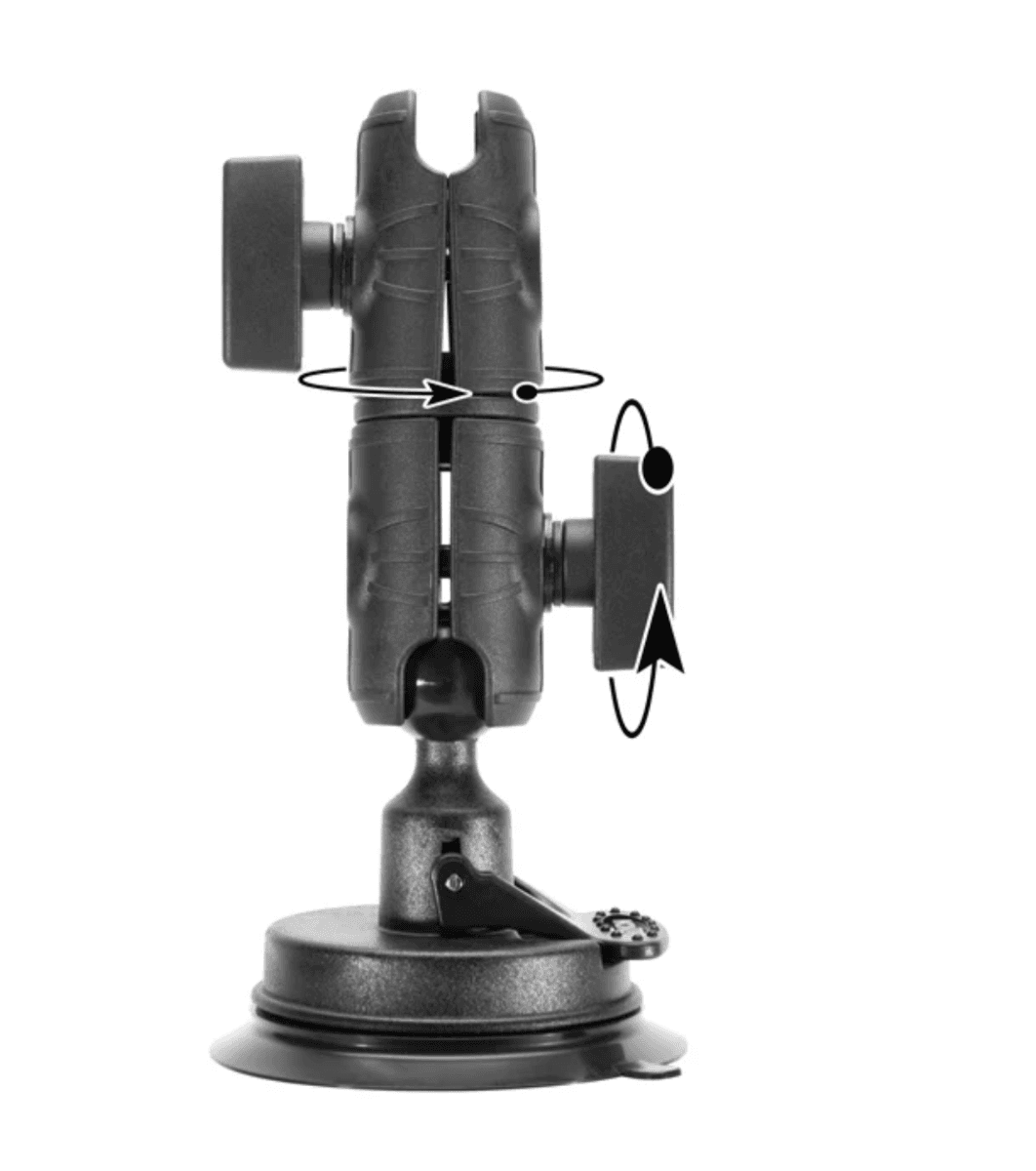 Arkon Suction Mount with Double Socket Swivel Arm