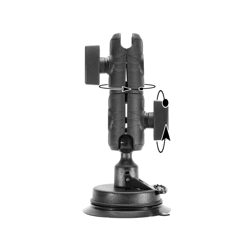 Arkon Suction Mount with Double Socket Swivel Arm