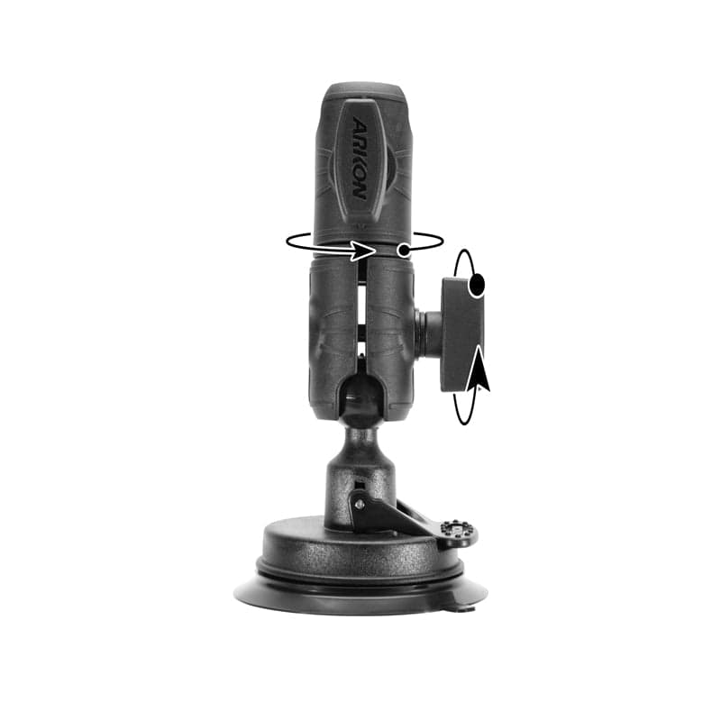 Arkon Suction Mount with Double Socket Swivel Arm