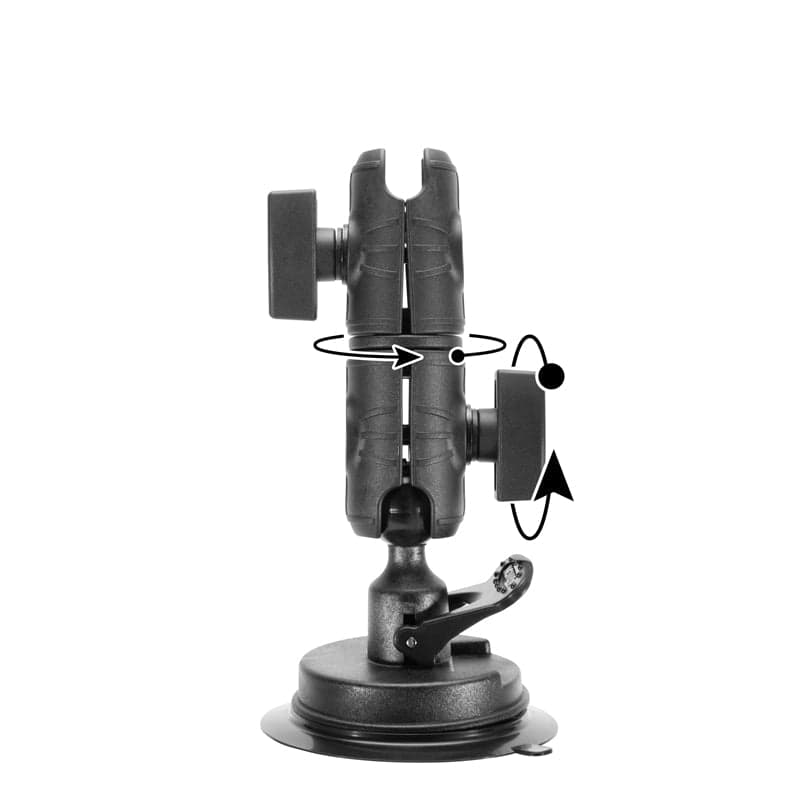 Arkon Suction Mount with Double Socket Swivel Arm