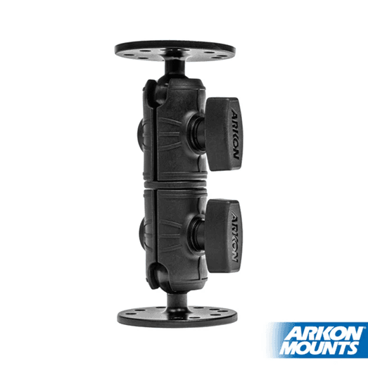 Arkon Double Socket Swivel Arm with Circular Mount Plates