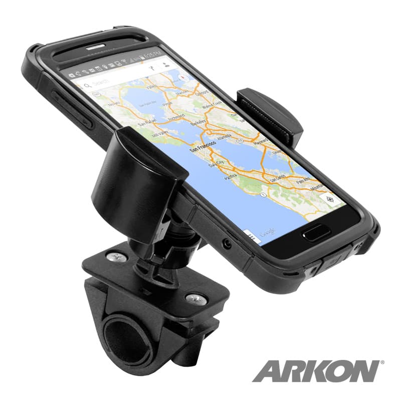 Arkon RoadVise Series - Bicycle or Motorcycle Handlebar Universal Smartphone Mount (RV001WR + GN032)