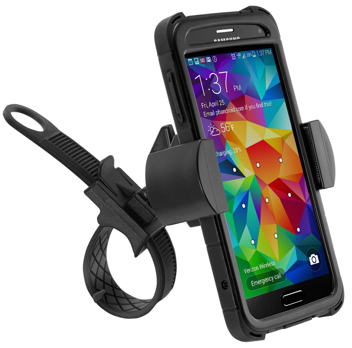 Arkon RoadVise Series - Universal Smartphone Mount with Zip-Tie Style Strap Mount (RV001WR + GN034)
