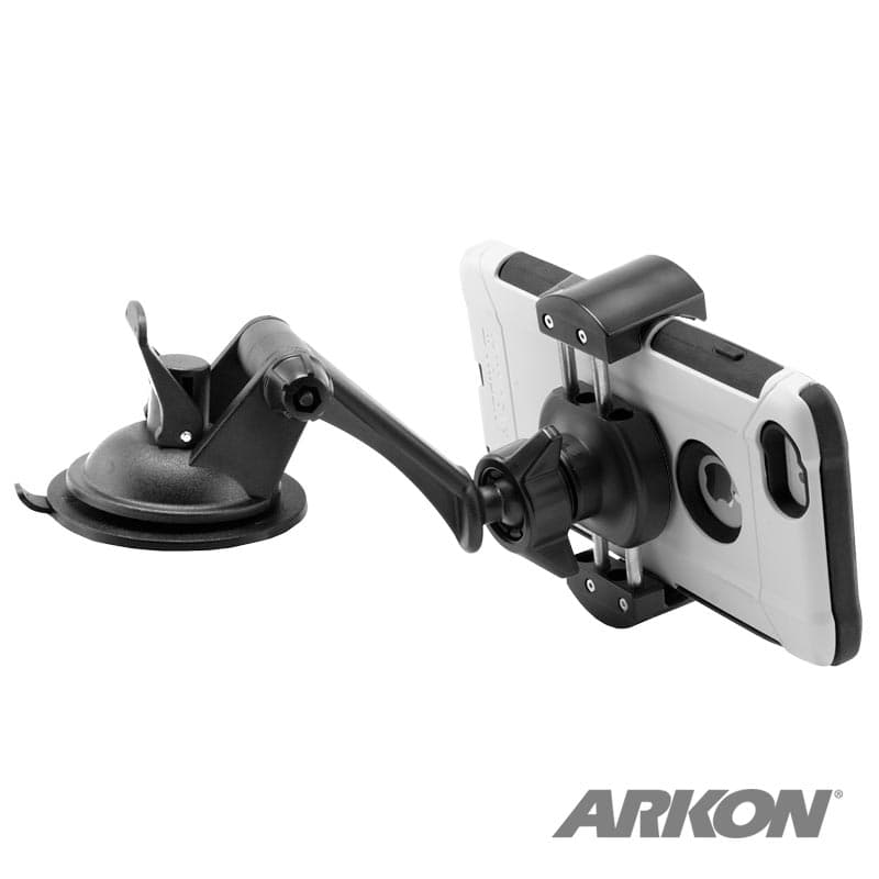 Arkon RoadVise Series - Sticky Suction Universal Smartphone Mount for Dash / Windshield (RV001WR + GN079)