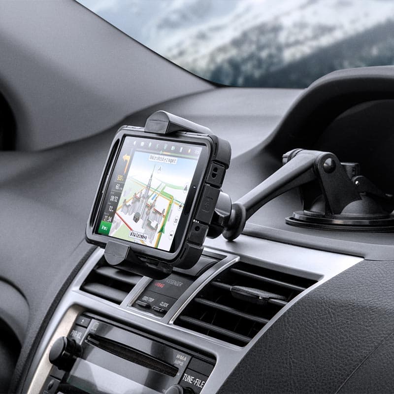 Arkon RoadVise Series - Sticky Suction Universal Smartphone Mount for Dash / Windshield (RV001WR + GN079)