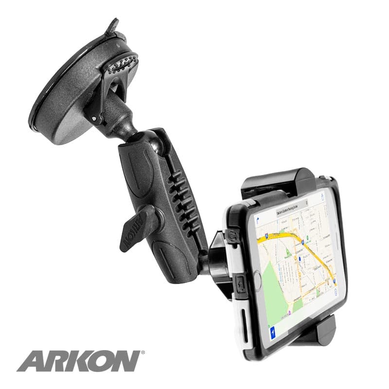Arkon RoadVise Series - Windshield Suction Universal Smartphone Mount (RV001WR + RM0802T + SP25MM17)