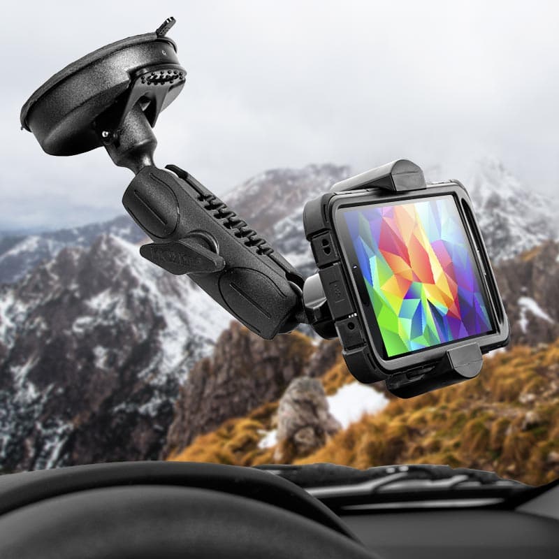 Arkon RoadVise Series - Windshield Suction Universal Smartphone Mount (RV001WR + RM0802T + SP25MM17)