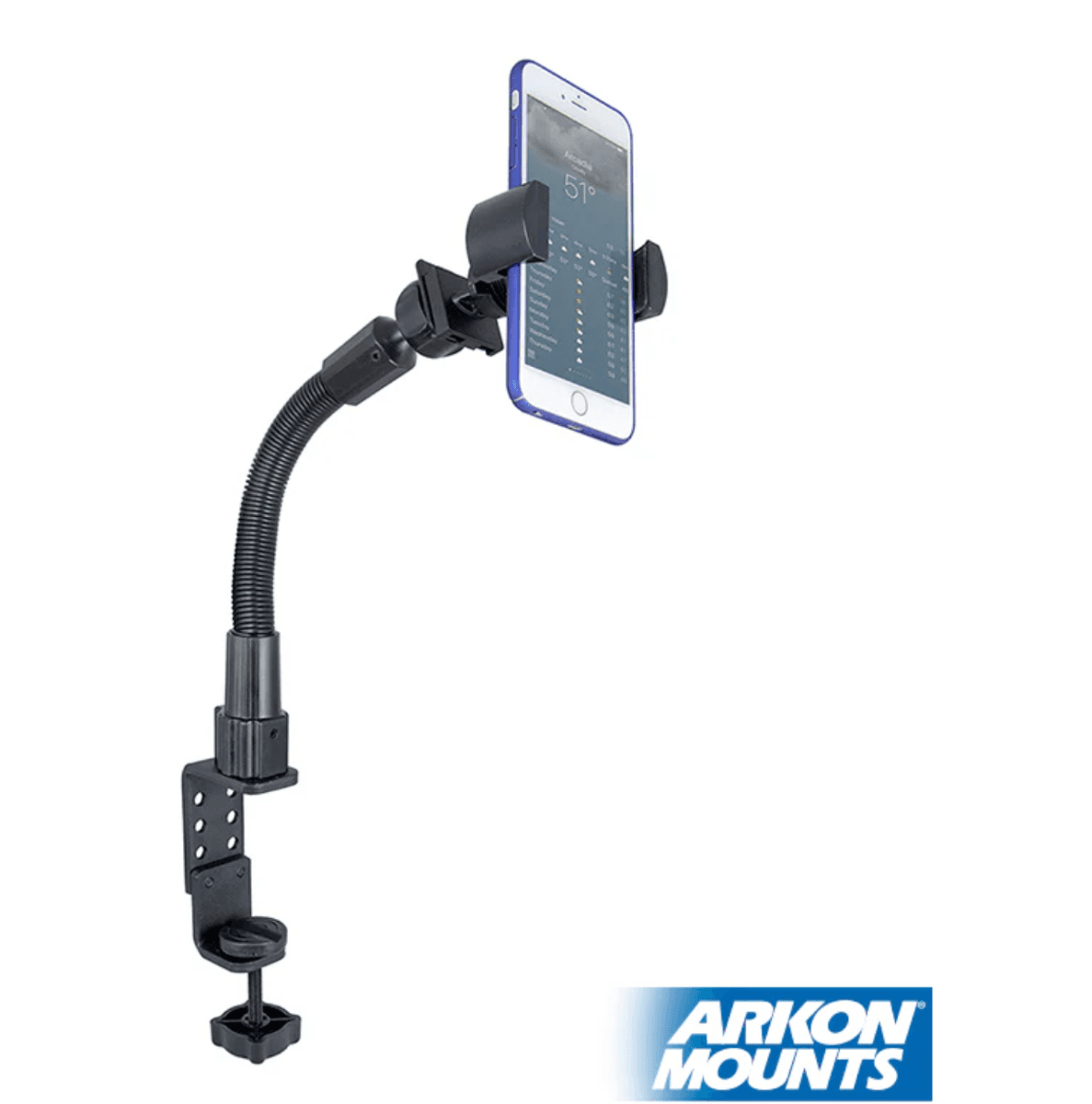 Arkon RoadVise® Phone Clamp Mount with 12 inch Gooseneck
