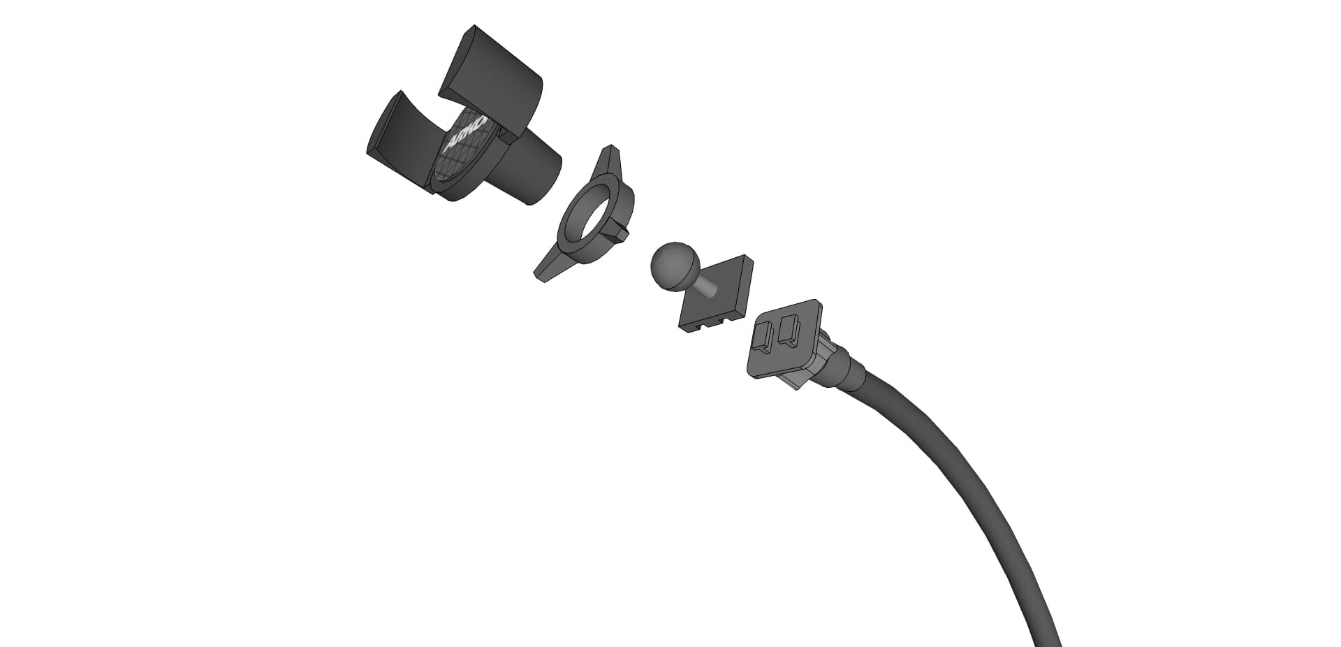 Arkon RoadVise Series - Universal Smartphone C-Clamp Mount - 22inch Tall