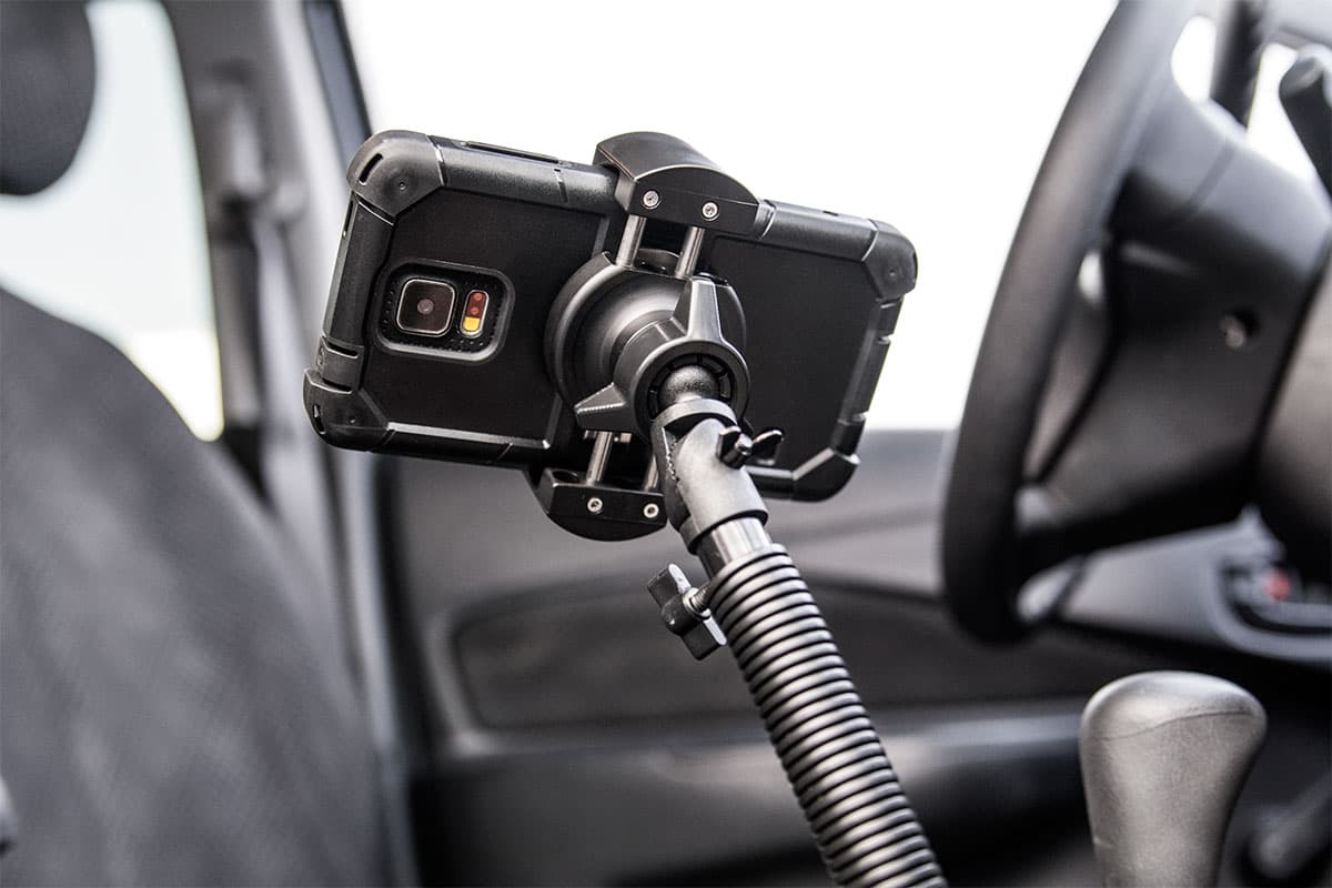 Arkon RoadVise Series - Universal Smartphone Seat Rail or Floor Mount - 15inch Tall (RV001WR + CM088-G17)