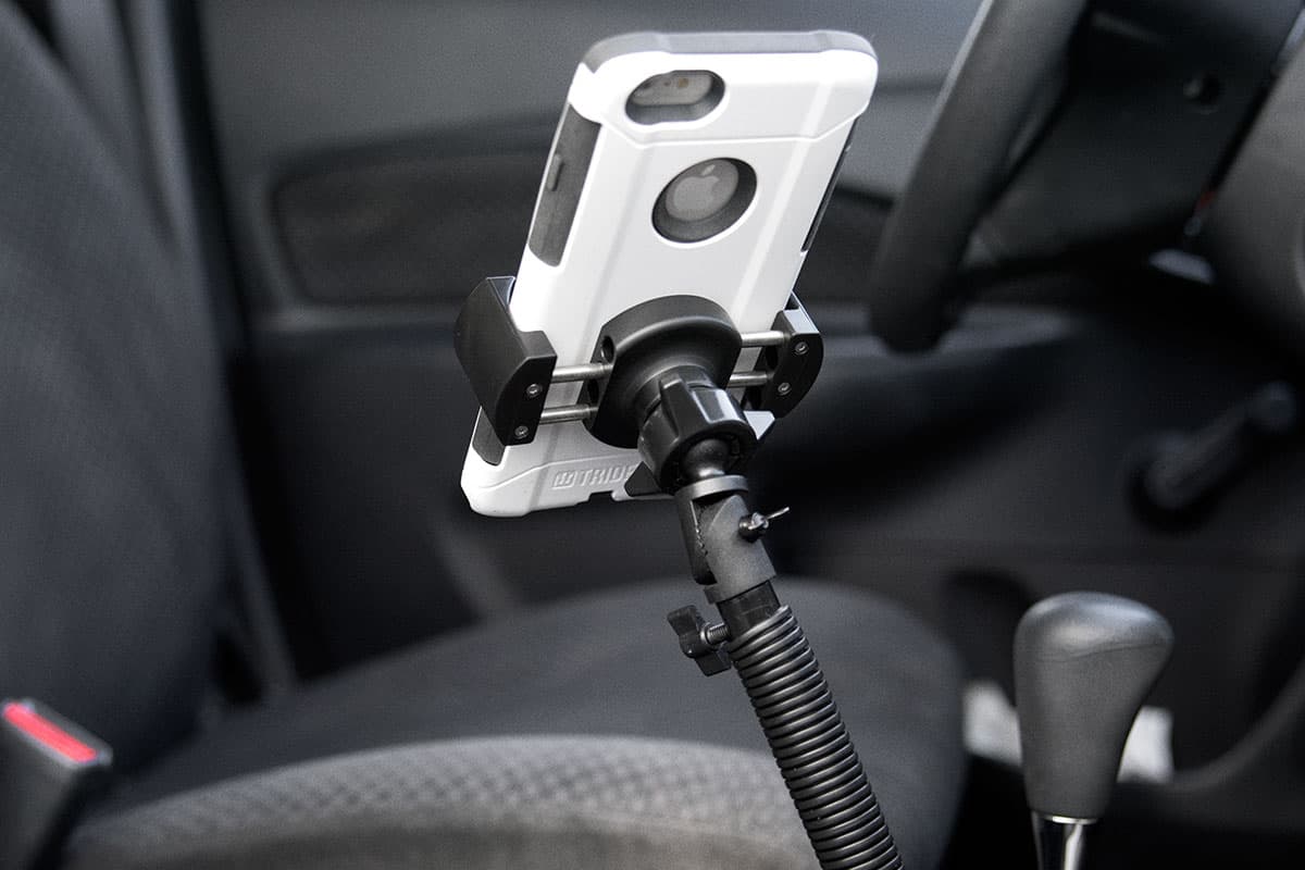 Arkon RoadVise Series - Universal Smartphone Seat Rail or Floor Mount - 15inch Tall (RV001WR + CM088-G17)
