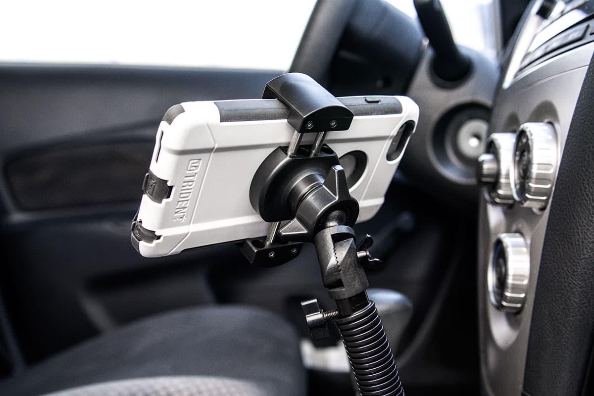 Arkon RoadVise Series - Universal Smartphone Seat Rail or Floor Mount - 15inch Tall (RV001WR + CM088-G17)