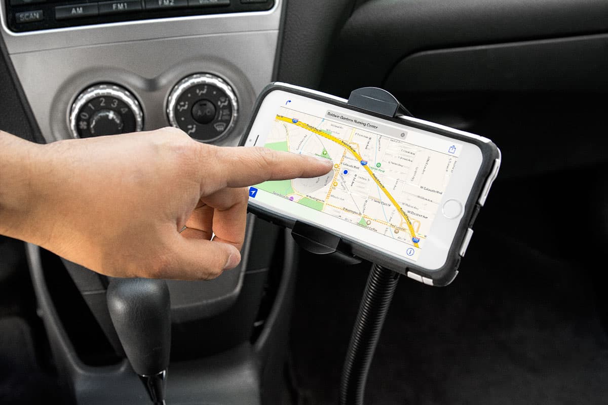 Arkon RoadVise Series - Universal Smartphone Seat Rail or Floor Mount - 15inch Tall (RV001WR + CM088-G17)