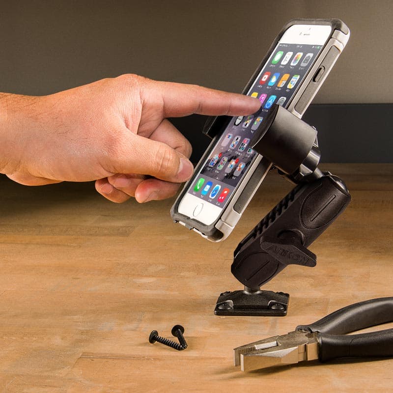 Arkon RoadVise Series - Universal Smartphone AMPS Mount (RV001WR + RMAMPS2517)