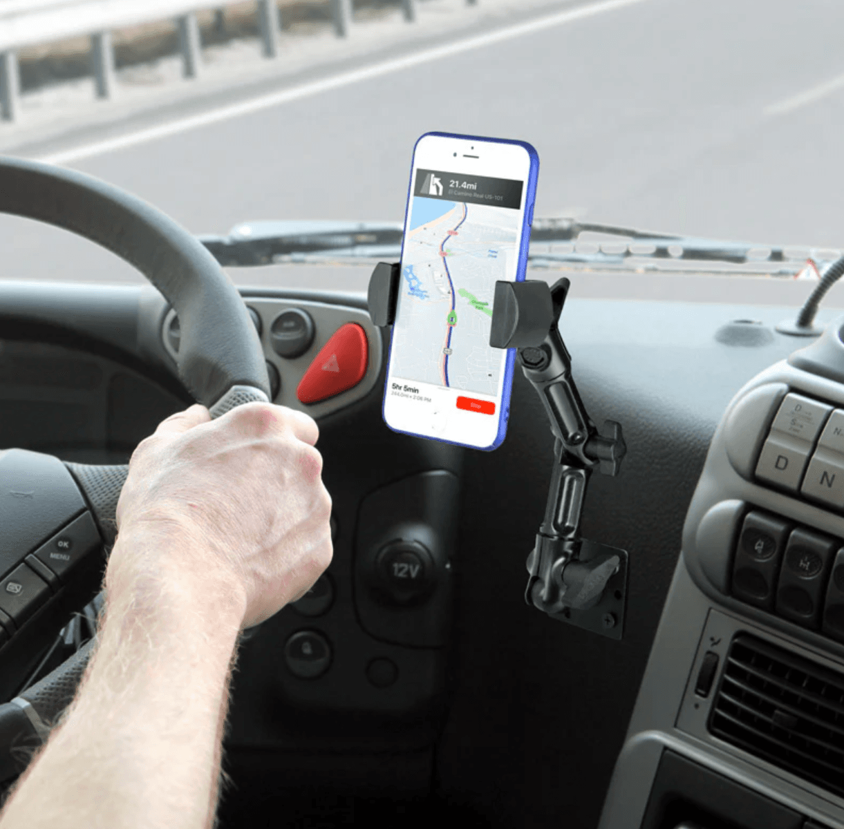 Arkon RoadVise Heavy-Duty Multi-Angle Phone Mount - 4-Hole AMPS Compatible