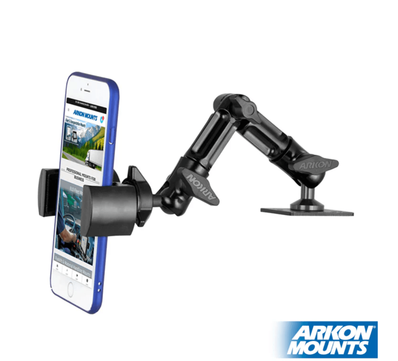 Arkon RoadVise Heavy-Duty Multi-Angle Phone Mount - 4-Hole AMPS Compatible