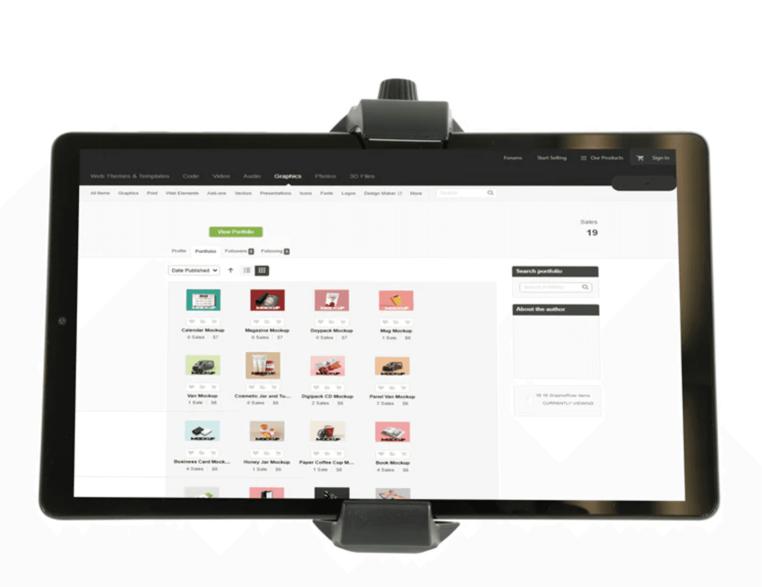 Arkon RoadVise® Ultra Phone and Tablet Holder for iPad, Galaxy, Note, and more