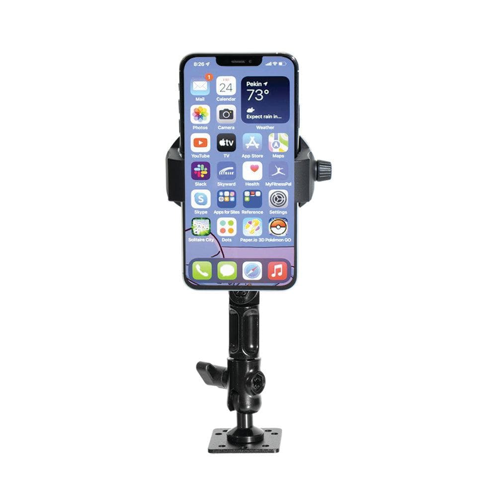Arkon RoadVise® Ultra Aluminum Drill Base Mount Phone Holder with Adjustable Arm